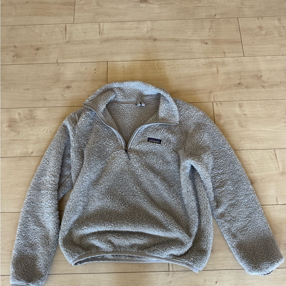 Gray Patagonia Fleece Quarter-Zip Pullover